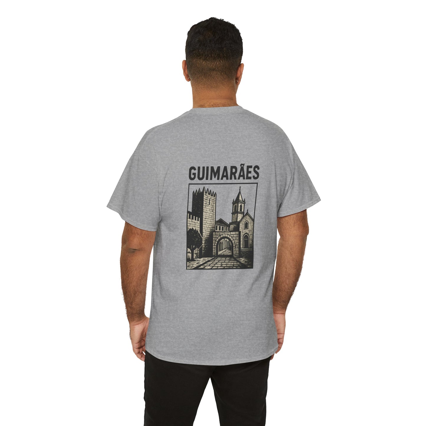 Guimarães Castle T-Shirt – Unisex Vintage Tee, Portuguese Heritage Souvenir, Travel & Culture Apparel