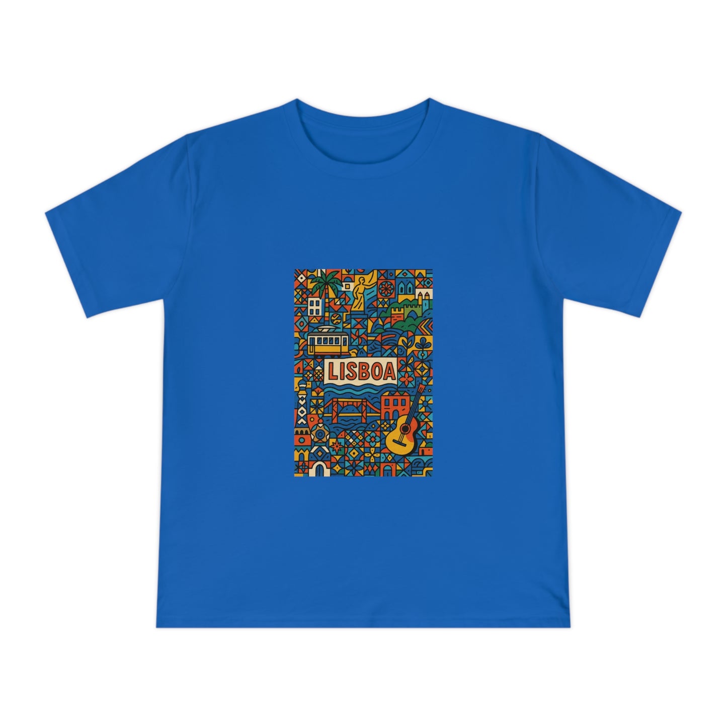 Lisboa Colorful Graphic T-Shirt - Unisex Classic Jersey Tee for Travel Lovers