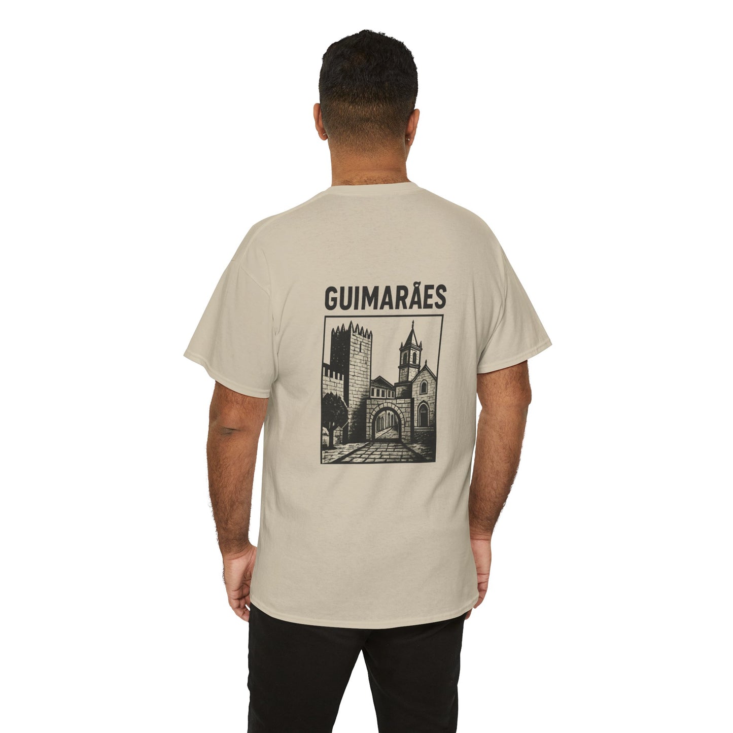 Guimarães Castle T-Shirt – Unisex Vintage Tee, Portuguese Heritage Souvenir, Travel & Culture Apparel