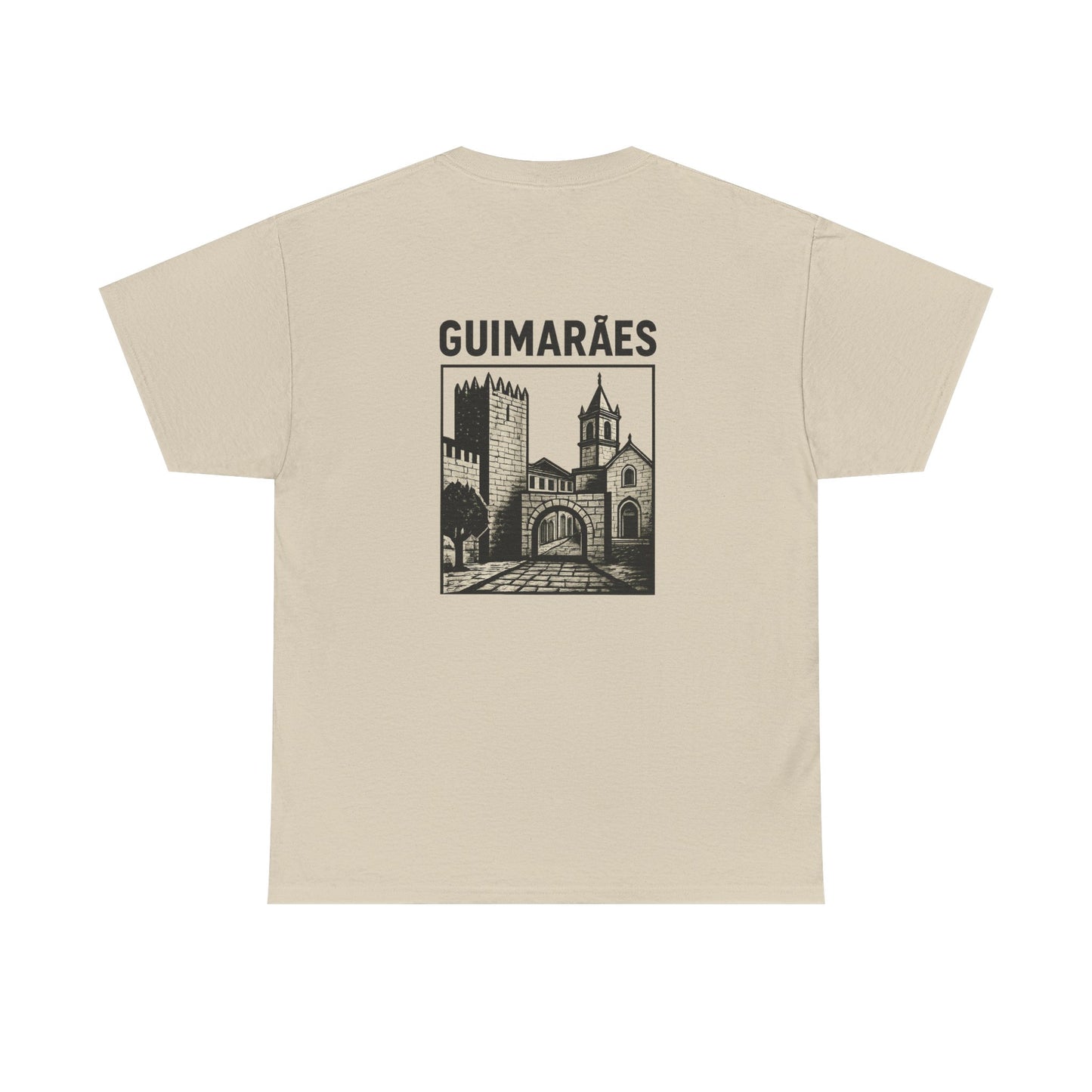 Guimarães Castle T-Shirt – Unisex Vintage Tee, Portuguese Heritage Souvenir, Travel & Culture Apparel