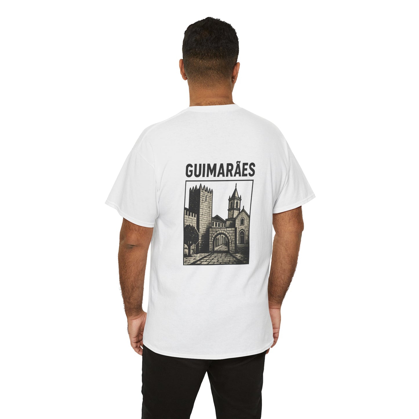 Guimarães Castle T-Shirt – Unisex Vintage Tee, Portuguese Heritage Souvenir, Travel & Culture Apparel