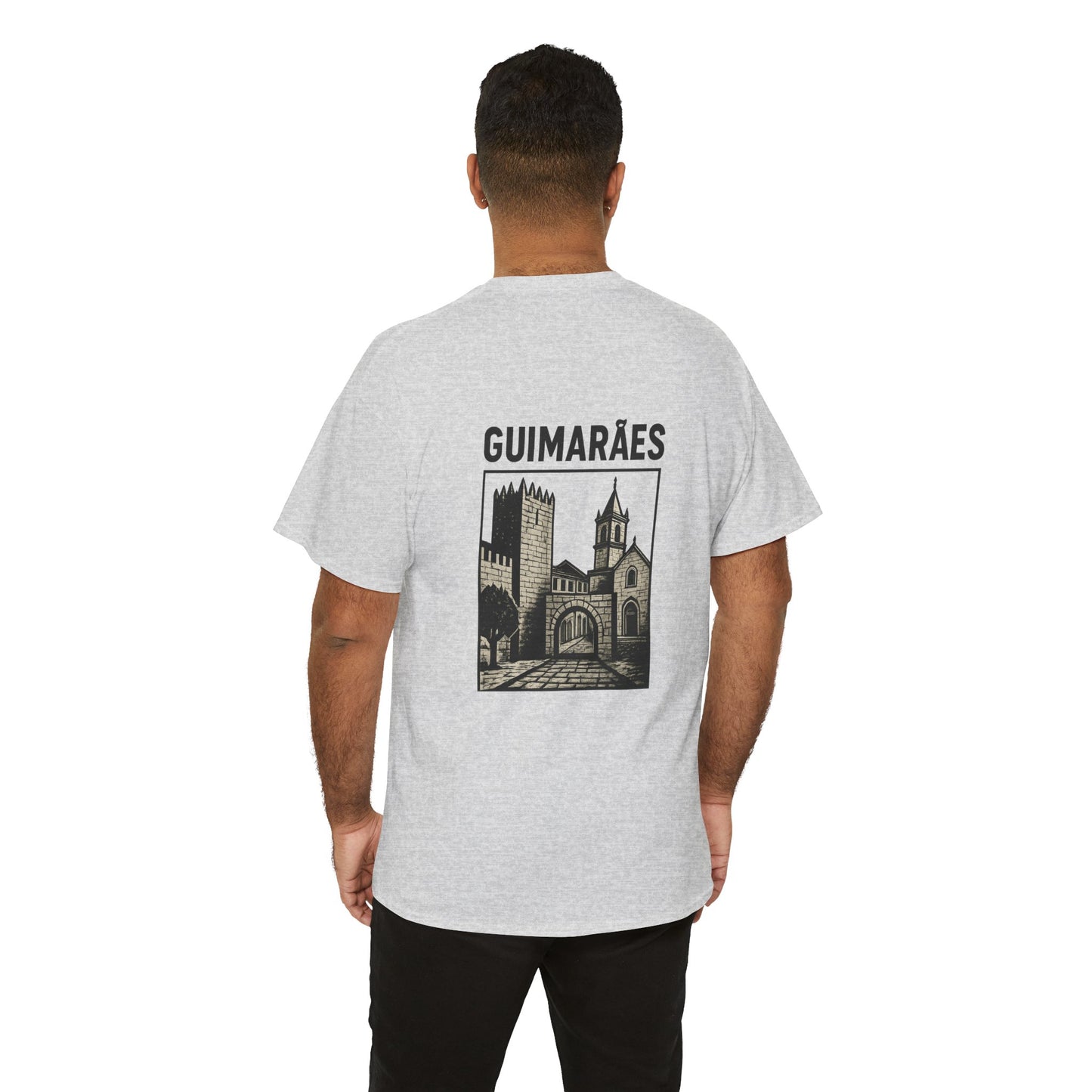 Guimarães Castle T-Shirt – Unisex Vintage Tee, Portuguese Heritage Souvenir, Travel & Culture Apparel
