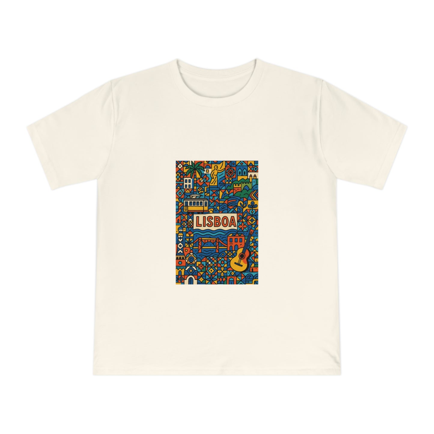 Lisboa Colorful Graphic T-Shirt - Unisex Classic Jersey Tee for Travel Lovers