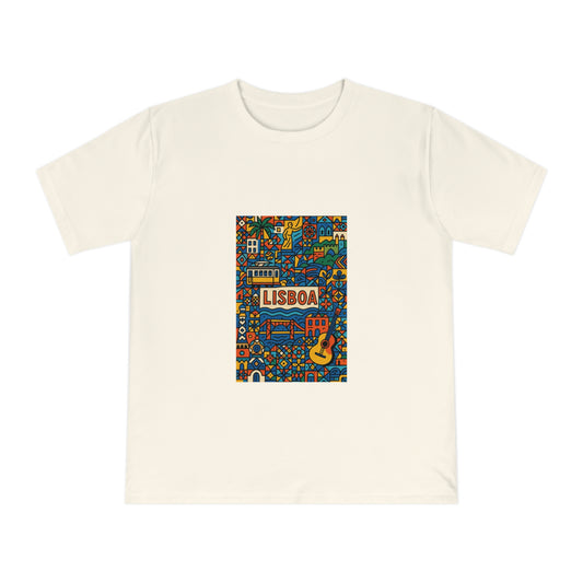 Lisboa Colorful Graphic T-Shirt - Unisex Classic Jersey Tee for Travel Lovers