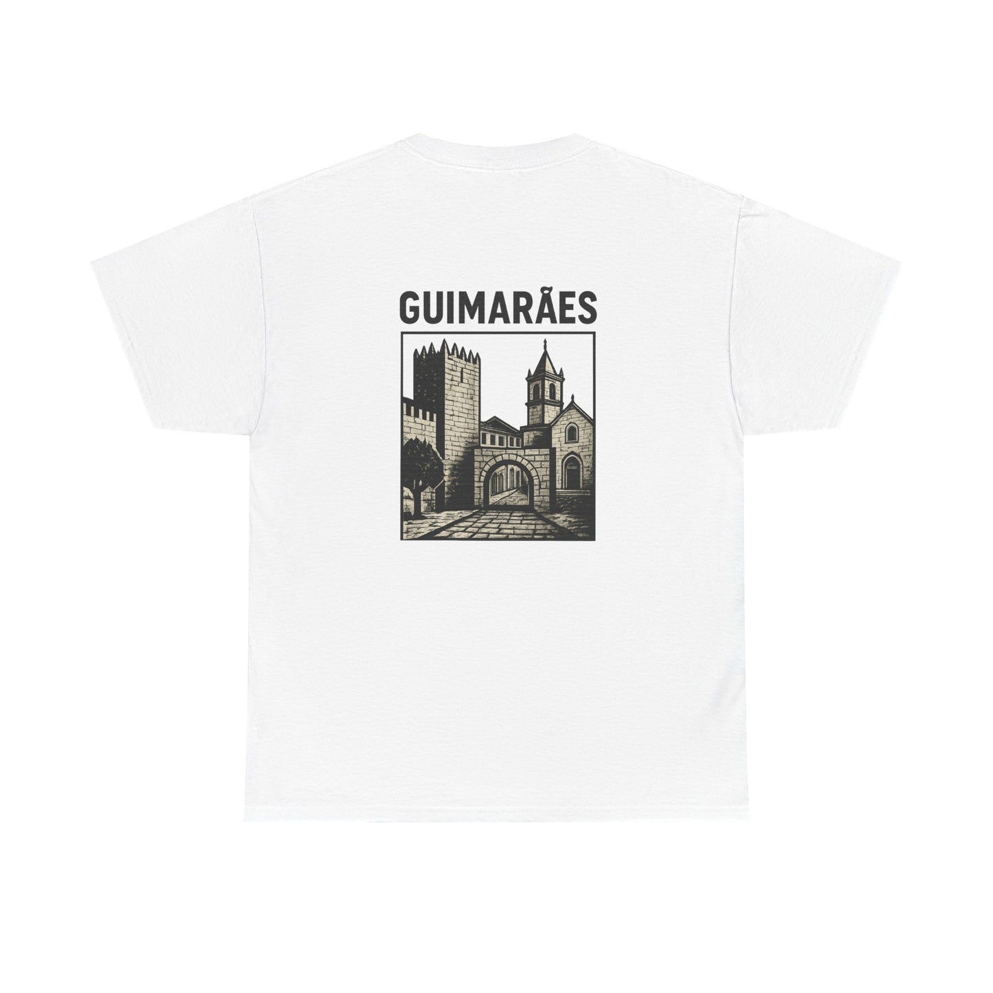 Guimarães Castle T-Shirt – Unisex Vintage Tee, Portuguese Heritage Souvenir, Travel & Culture Apparel