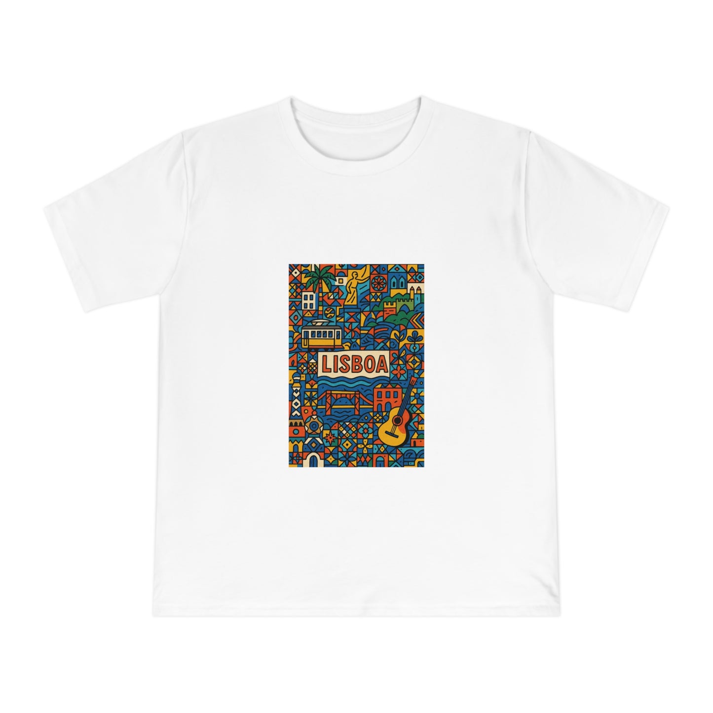 Lisboa Colorful Graphic T-Shirt - Unisex Classic Jersey Tee for Travel Lovers